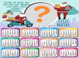 Calendário 2023 Papai Noel Mensagem de Natal para Colocar Foto