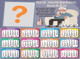 Calendário 2023 Foto Moldura Feliz Aniversário para Sogro