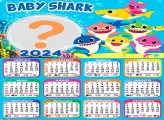 Calendário 2024 Baby Shark Colar Foto Grátis