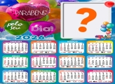 Foto Calendário 2026 Parabéns pelo seu Dia Grátis