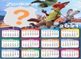 Foto Moldura Calendário 2021 Zootopia