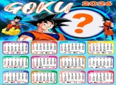 Calendário 2026 Goku Dragon Ball Colagem de Fotos