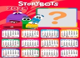 Calendário 2024 Story Bots Moldura Infantil
