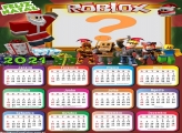 Calendário 2021 Roblox Natalino para Foto Montagem