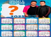Foto Calendário 2025 Bruno e Marrone Moldura