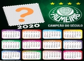 Calendário 2020 Palmeiras Campeão Moldura