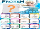 Calendário 2020 Frozen Foto Montagem