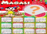 Calendário 2024 Aniversário Magali Moldura Online
