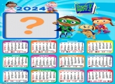 Calendário 2024 Super Why para Emoldurar Foto