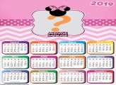 Calendário 2019 Tema Minnie