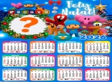 Calendário 2026 Feliz Natal Pocoyo Montar Foto Grátis