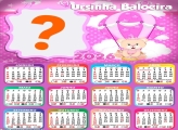 Calendário 2026 Ursinha Baloeira Montar Foto Grátis