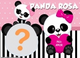 Panda Rosa Foto Montagem