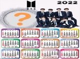 Calendário 2022 com Foto BTS Online Moldura