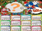 Calendário 2022 Feliz Natal Sonic Montagem