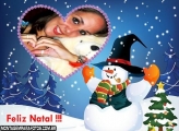 Moldura Boneca de Neve Natal