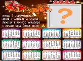 Calendário 2024 Feliz Natal Época Feliz Colar Imagem Papai Noel