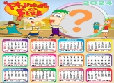 Calendário 2024 Phineas e Ferb Foto Mensagem Grátis