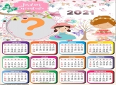 Foto Infantil Calendário 2021 Jardim Encantado