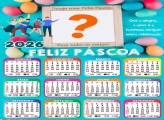 Calendário 2026 Feliz Páscoa a Todos os Amigos Montagem de Foto
