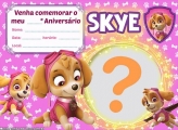 Convite Skye Patrulha Canina