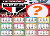 Calendário 2026 São Paulo Time de Futebol Foto Montagem
