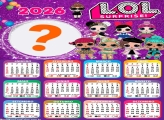 Calendário 2026 LOL Surprise Montagem de Foto