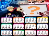 Calendário 2024 Jujutsu Kaisen Colagem Moldura Online