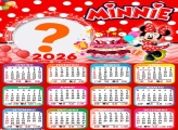 Calendário 2026 Aniversário Minnie Juntar Foto Online