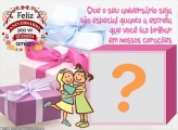 Moldura Mensagem de Aniversário para Amiga