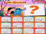 Calendário 2026 Lilo e Stitch Montar Foto Grátis