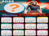 Calendário 2023 Editar Grátis Capitã Marvel Vingadores