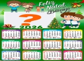 Calendário 2026 Feliz Natal Brothers Montar Foto Grátis