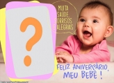 Feliz Aniversário Bebê Foto Montagem