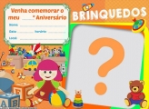 Convite Brinquedos Tema