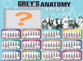 Calendário 2022 Greys Anatomy Editar Grátis
