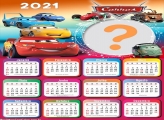 Calendário 2021 Carros Desenho Infantil