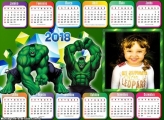 Calendário 2018 Horizontal Hulk