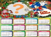 Calendário 2021 Sonic de Natal Foto Moldura