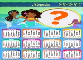 Calendário 2026 Sereia Morena Foto Moldura