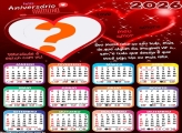 Calendário 2026 Feliz Aniversário Namoro Emoldurar Foto Online