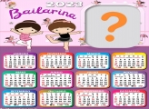 Calendário 2023 Bailarina Cute para Emoldurar Foto