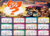 Calendário 2026 44 Cats Montagem Grátis