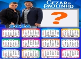 Calendário 2026 Cezar e Paulinho Montar Foto Grátis