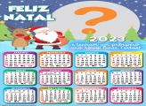 Calendário 2023 Tenha um Feliz Natal Papai Noel Montagem de Foto