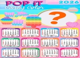 Calendário 2026 Pop iT Candy Color Foto Moldura