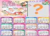 Calendário 2024 Feliz Natal Aquarela com Mensagem para Fotos Grátis