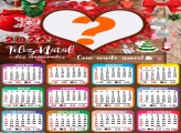 Calendário 2026 Feliz Natal para Namorados Colagem de Fotos