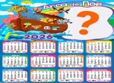 Calendário 2026 Arca de Nóe Fazer Colagem Grátis