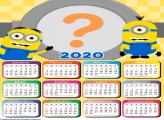 Calendário 2020 Minions FotoMoldura